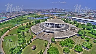 AERIAL VIEW OF THE NATIONAL ARTS THEATRE, LAGOS