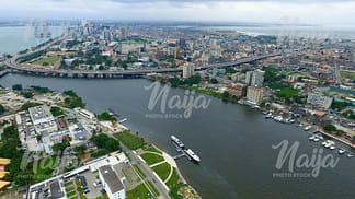 VICTORIA ISLAND, LAGOS - AERIAL VIEW