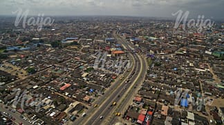 WESTERN AVENUE, SURULERE, LAGOS - AERIAL VIEW