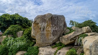 NIGERIAN MAP- SHAPED ROCK IN RAYFIELD