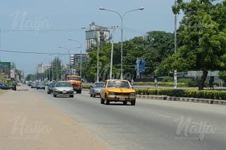 LAGOS TAXI ON KINGSWAY ROAD, IKOYI, IN THE 90's