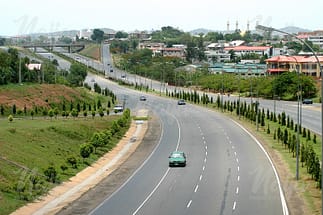 A FOUR-LANES HIGHWAY IN ABUJA IN THE 90's