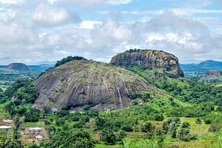 Rocks at Iyake Suspended Lake, Ado Awaye, Oyo State, Nigeria