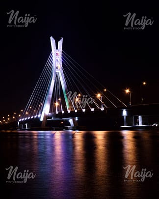Lekki-Ikoyi Link Bridge Night View, Lagos. Nigeria