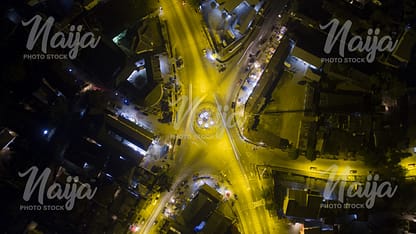 AERIAL VIEW OF CALABAR AT NIGHT- MARY SLESSOR ROUNDABOUT