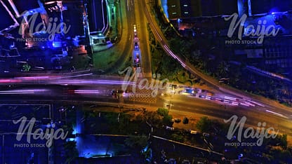 IKEJA, LAGOS AT NIGHT- AERIAL VIEW