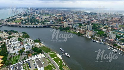 VICTORIA ISLAND, LAGOS - AERIAL VIEW