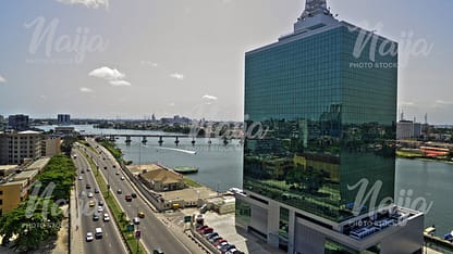 CIVIC TOWER, VICTORIA ISLAND - AERIAL VIEW