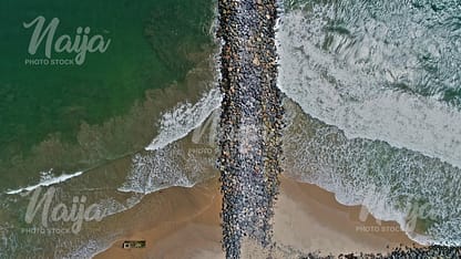 ONIRU BEACH, LAGOS - AERIAL VIEW