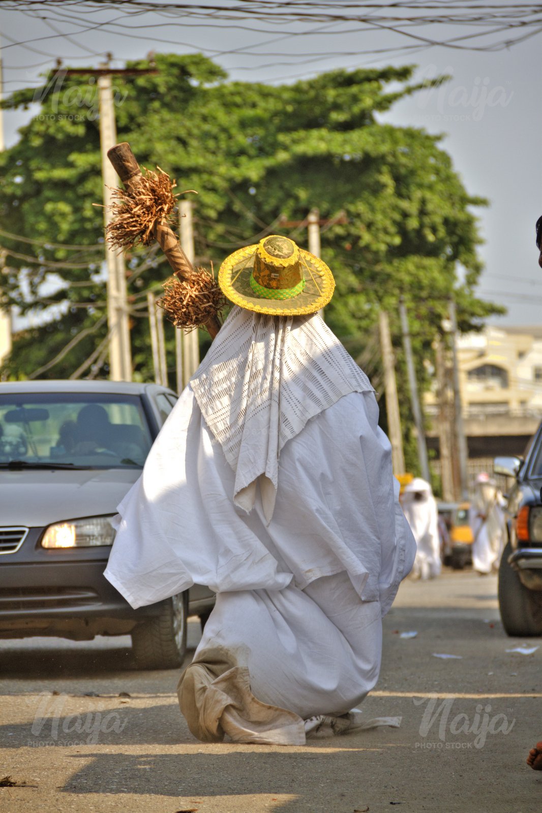 EYO MASQUERADE LOST ON THE STREET OF LAGOS