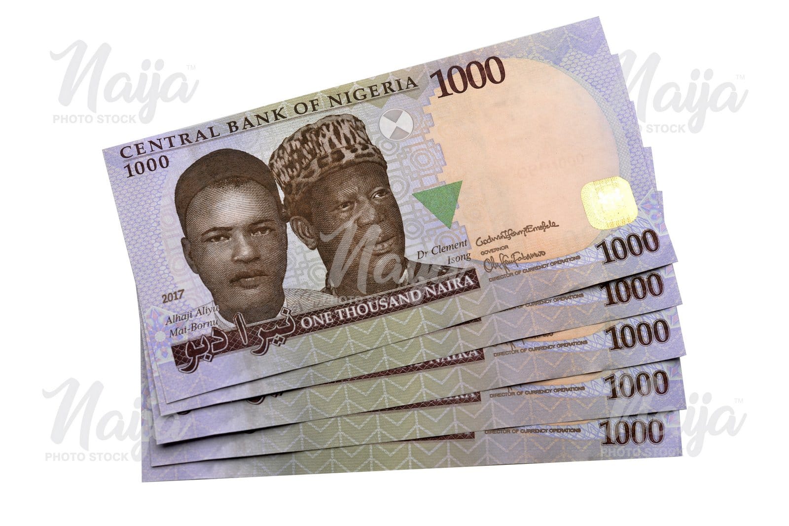 N1,000 NOTES- TOP VIEW