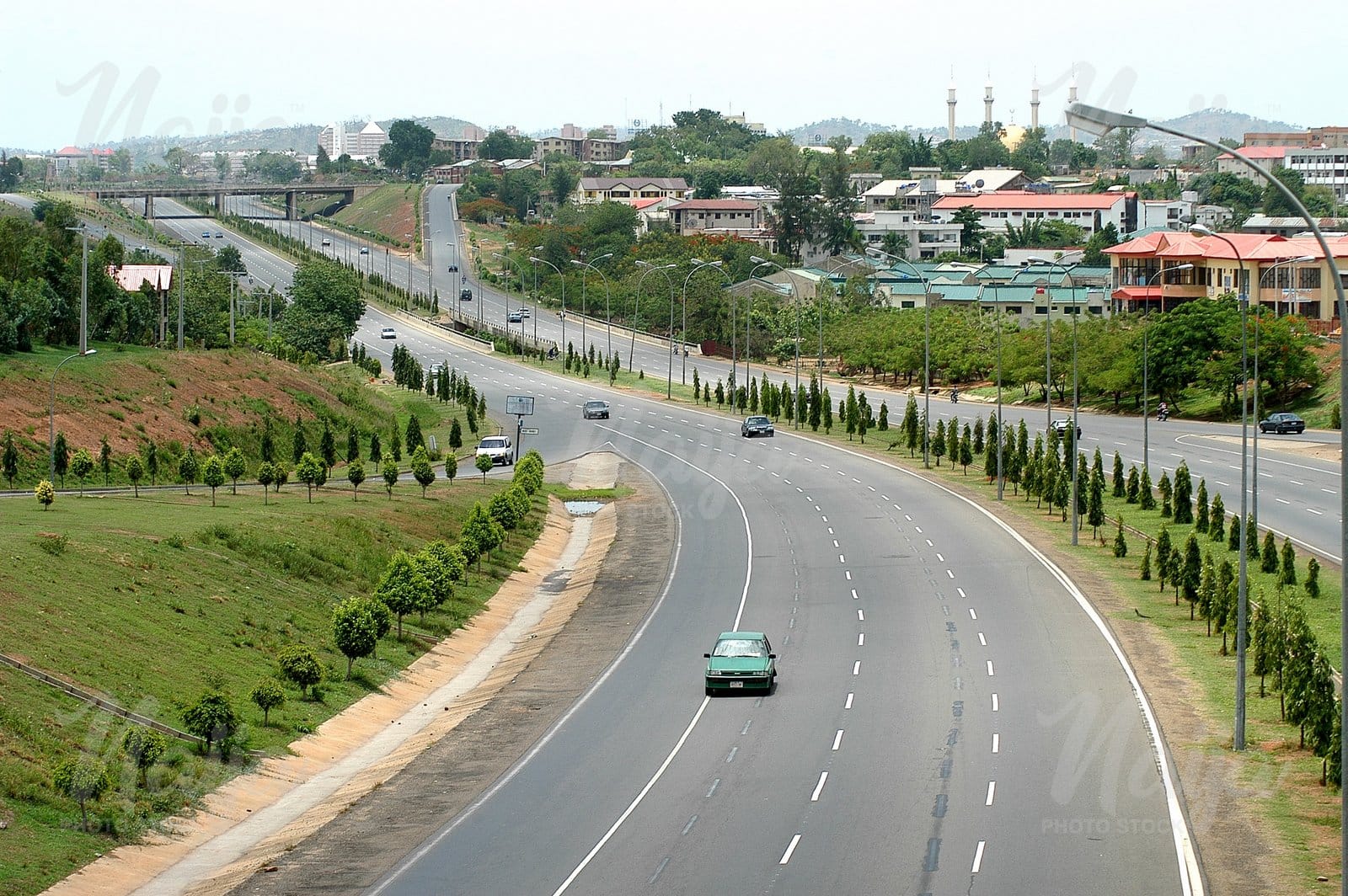A FOUR-LANES HIGHWAY IN ABUJA IN THE  90's