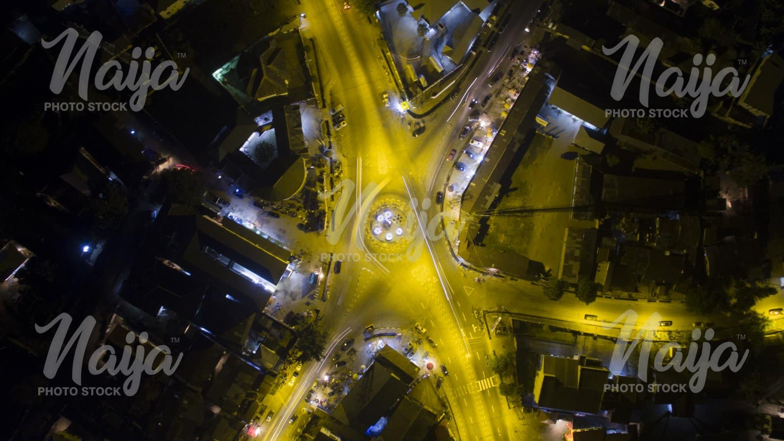 AERIAL VIEW OF CALABAR AT NIGHT- MARY SLESSOR ROUNDABOUT