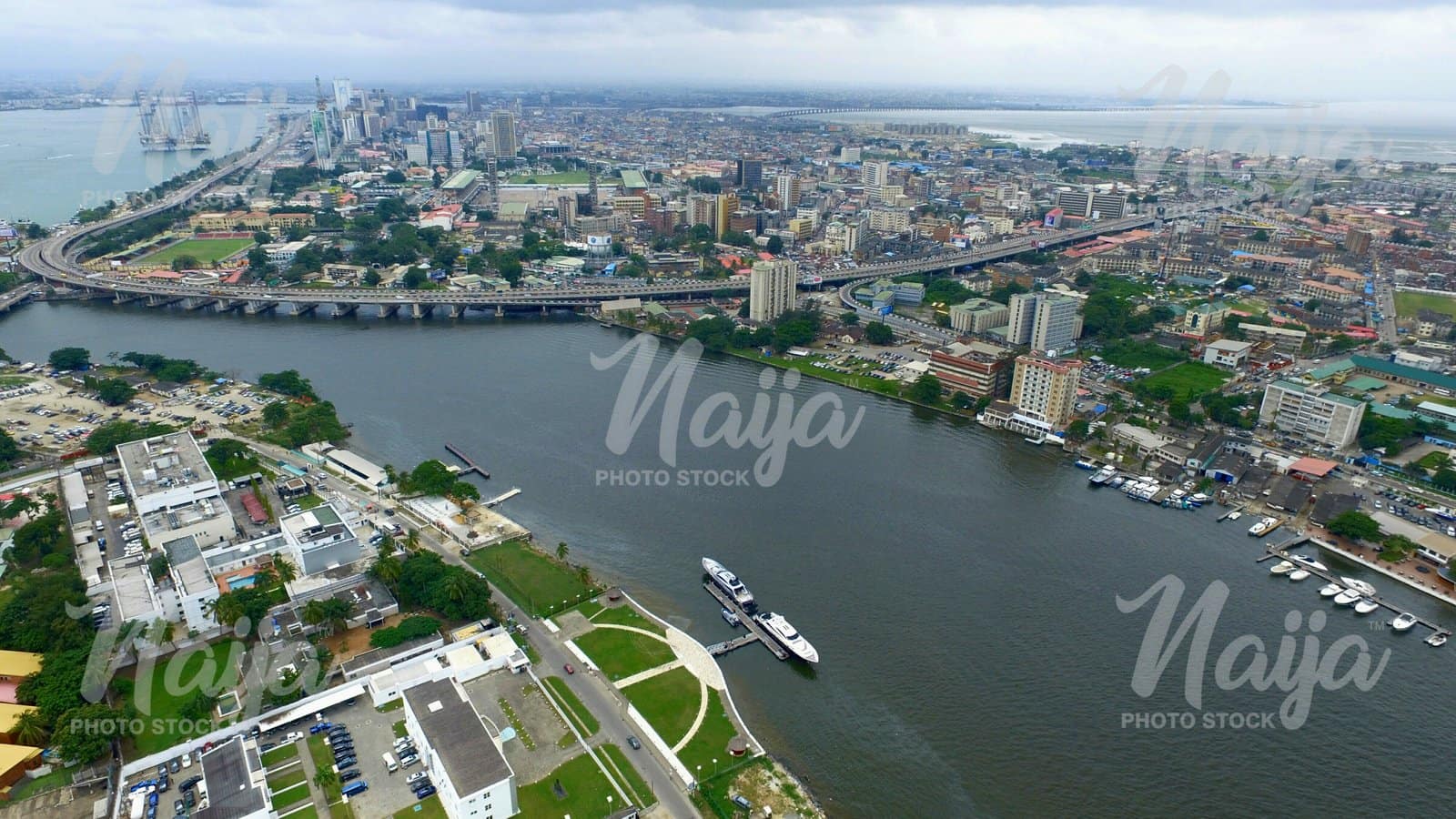 VICTORIA ISLAND, LAGOS - AERIAL VIEW