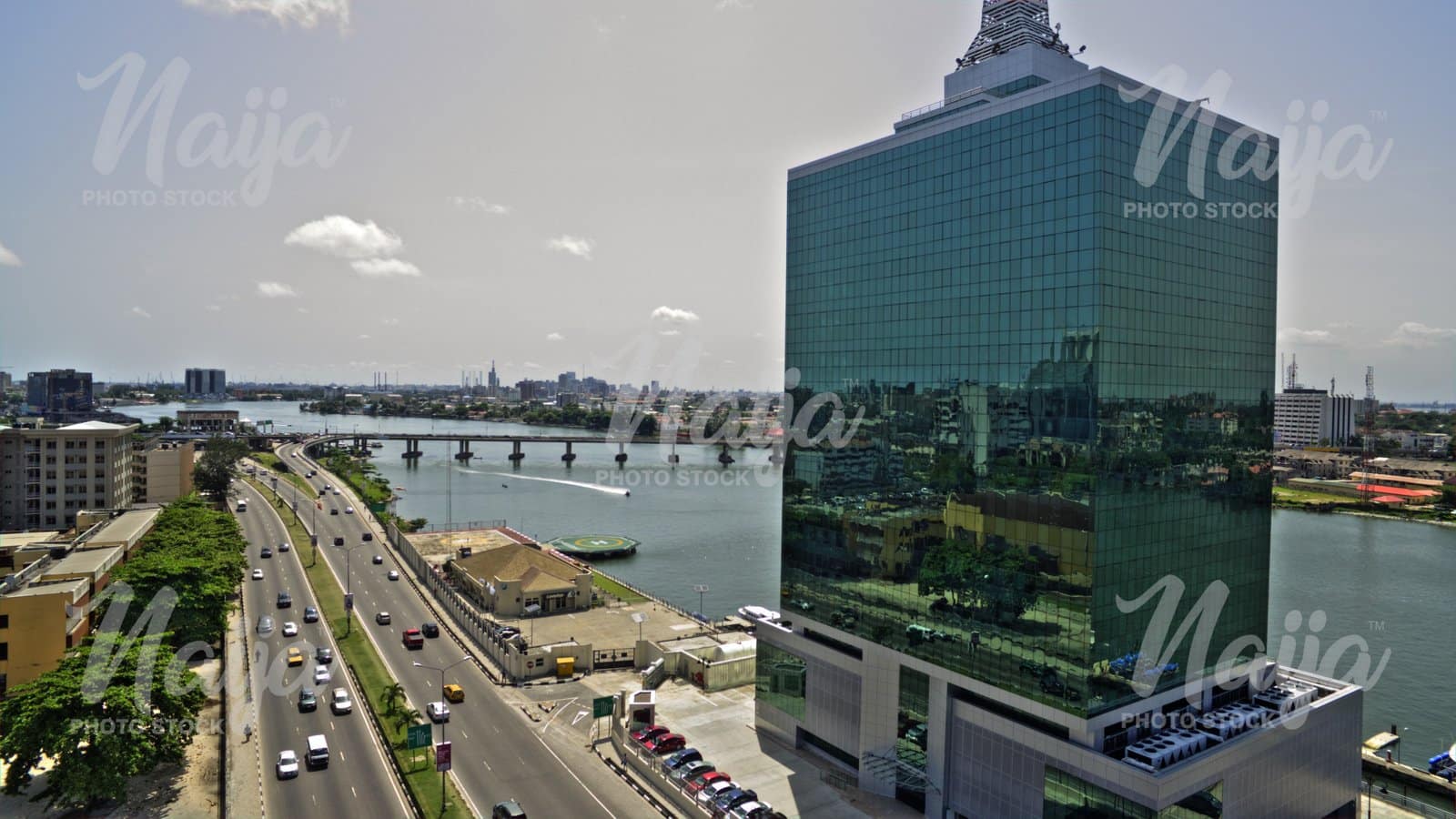 CIVIC TOWER, VICTORIA ISLAND - AERIAL VIEW