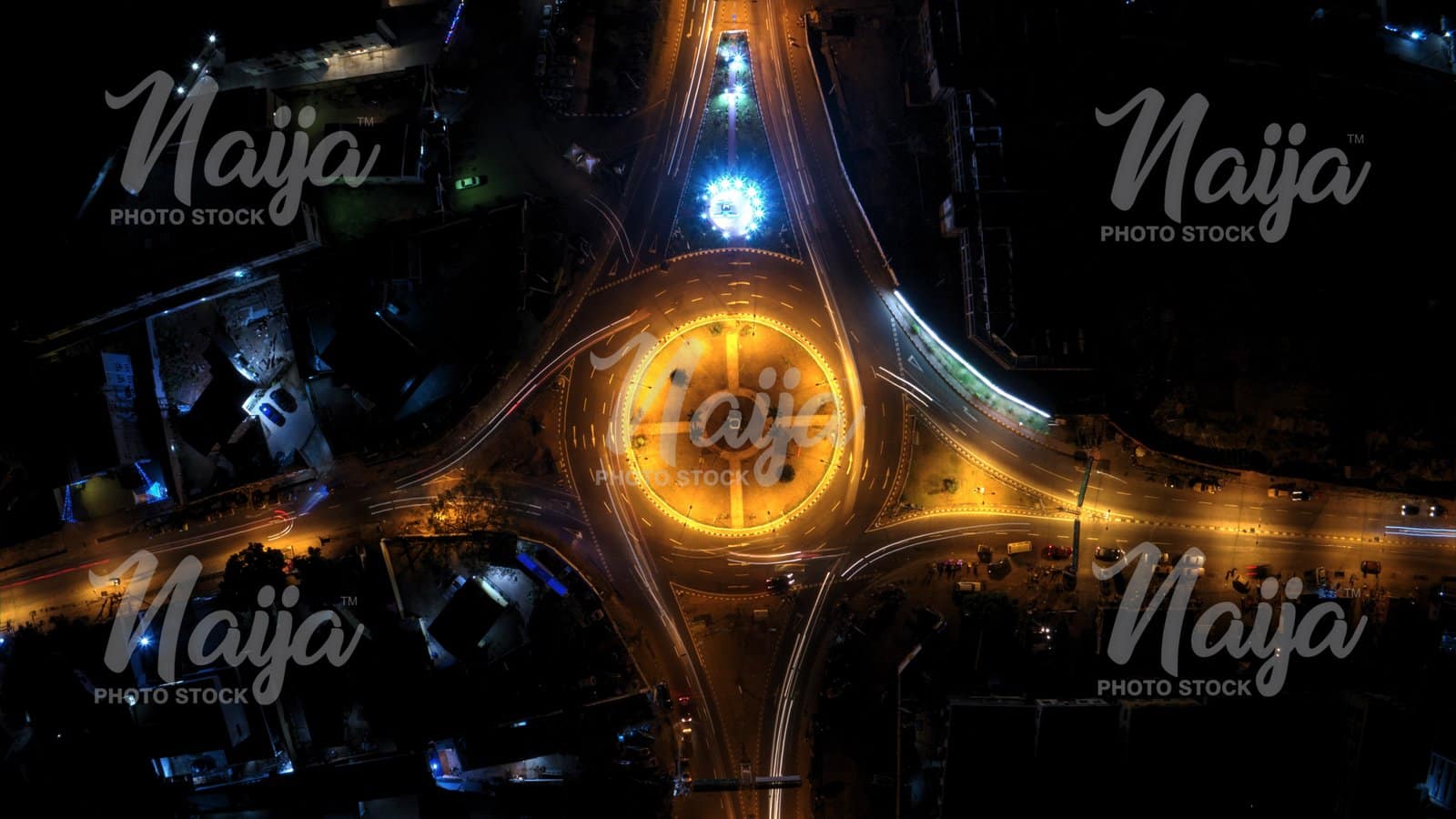 ALLEN ROUNDABOUT, IKEJA, LAGOS AT NIGHT- AERIAL VIEW
