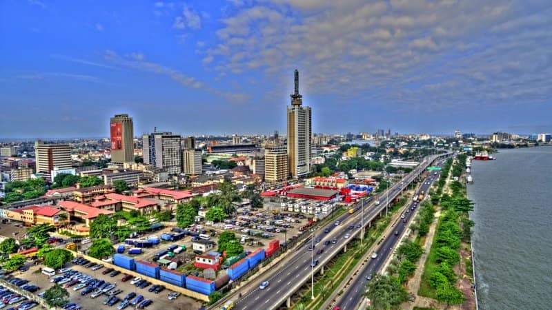 AERIAL VIEW OF MARINA, LAGOS